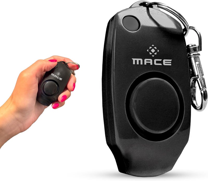 Mace Personal Safety Alarm - Loud 130db Siren, Built in Emergency Whistle, Easy On/Off Push Button Activation, Batteries Included, Personal Alarm for Women & Men - Black - Image 1